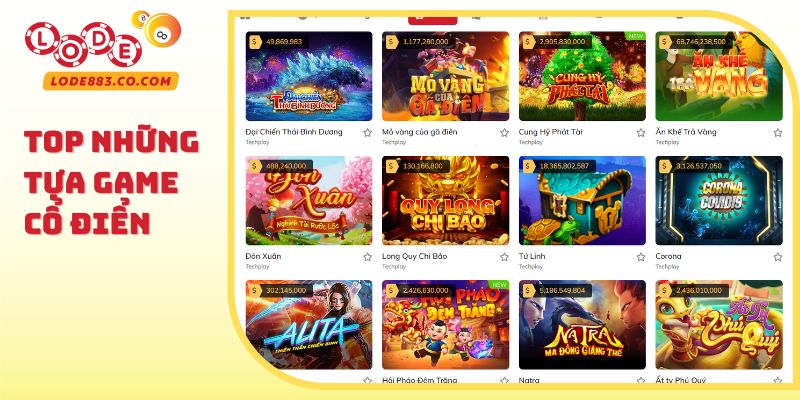 Top những tựa game cổ điển